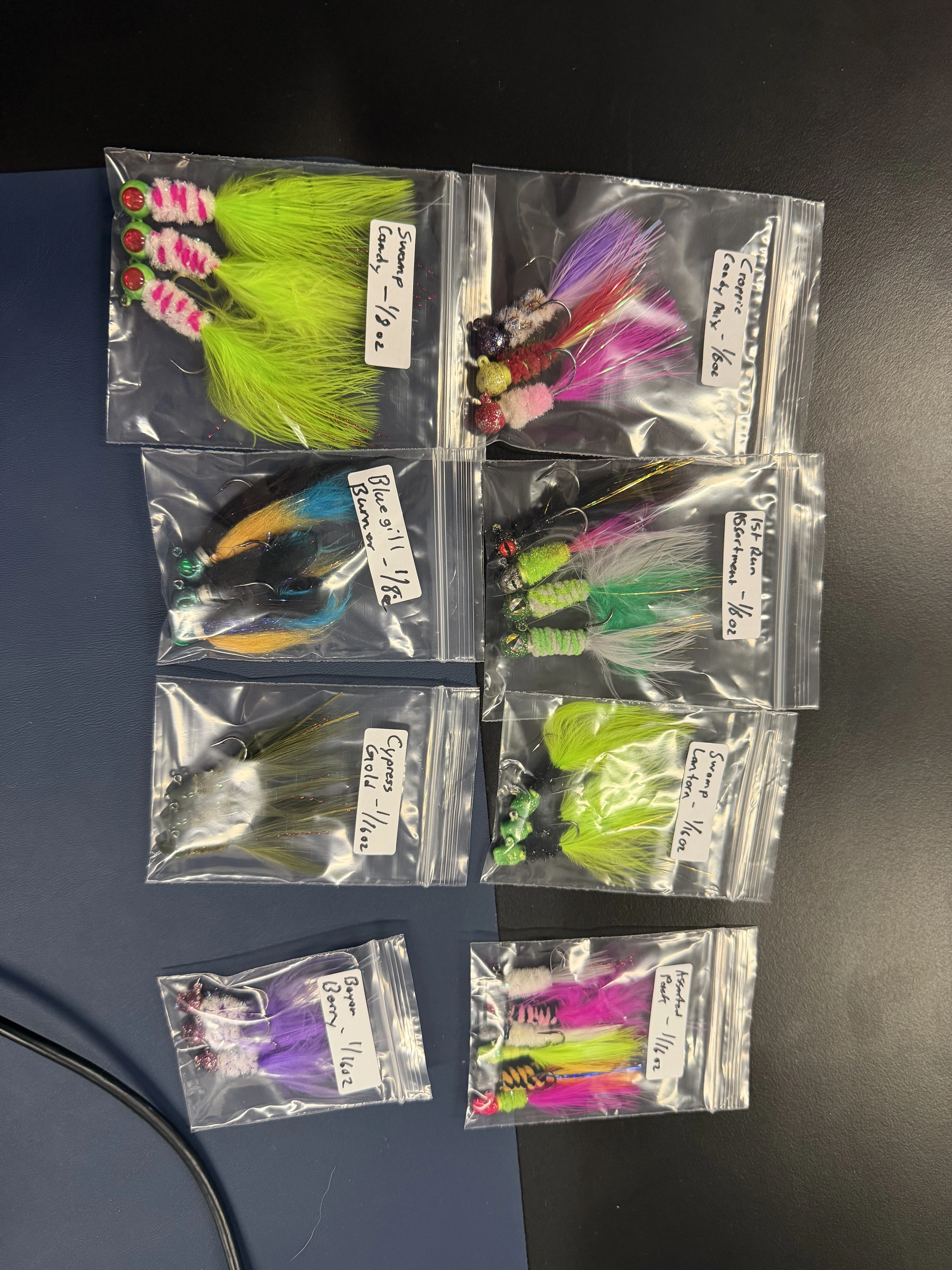 Hand-tied fishing jigs